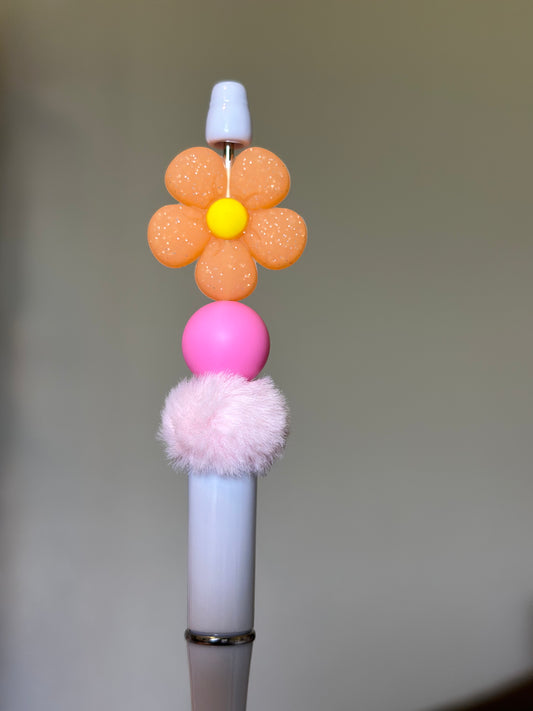 Daisy - Orange w/Glitter